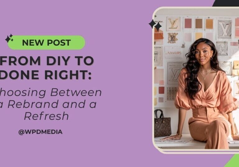 Creatively rebranded redesign or refresh